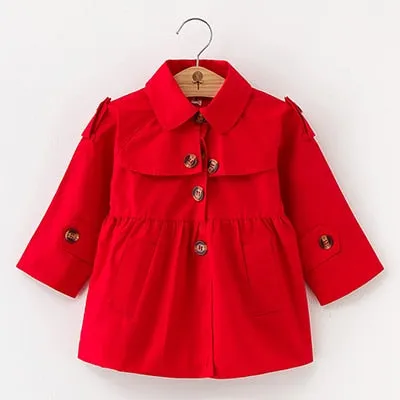 2020 Spring Autumn Girls Windbreaker Coat Jackets Baby Kids Flower Embroidery Hooded Outwear For Baby Kids Coats Jacket Clothing