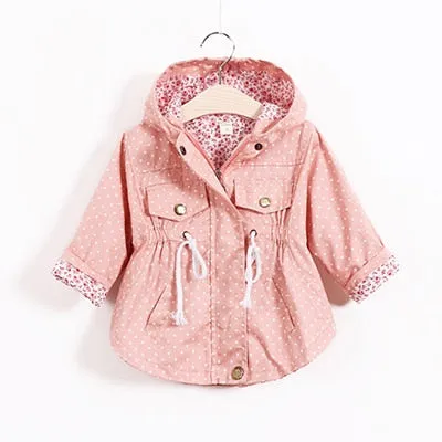 2020 Spring Autumn Girls Windbreaker Coat Jackets Baby Kids Flower Embroidery Hooded Outwear For Baby Kids Coats Jacket Clothing