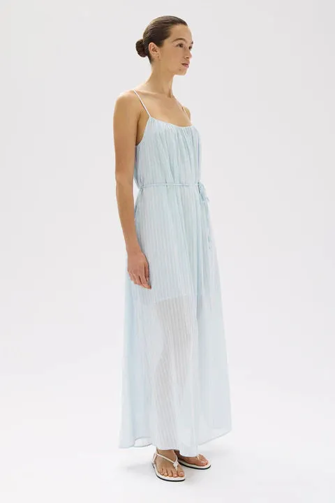 ASSEMBLY LABEL - Cammy Stripe Maxi Dress - Blue Haze / White