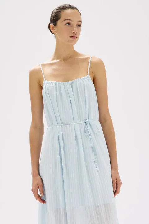 ASSEMBLY LABEL - Cammy Stripe Maxi Dress - Blue Haze / White