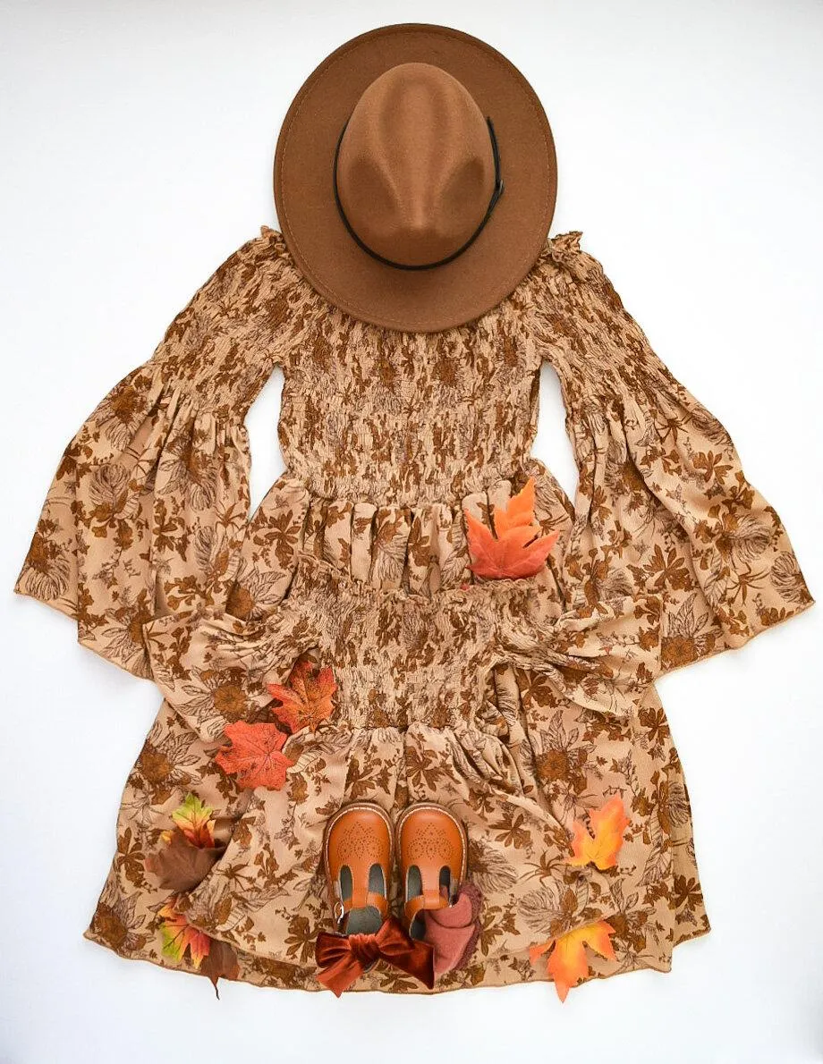 Autumn Smocked Mommy and Me Matching Dresses