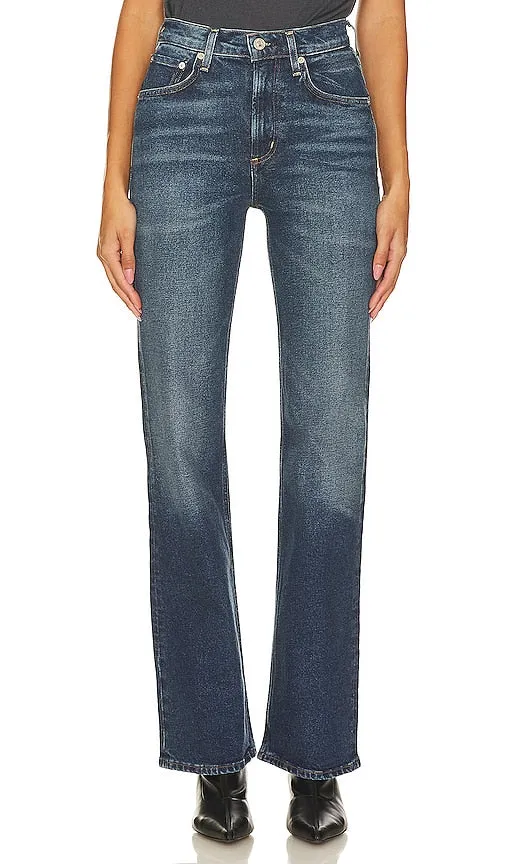 Citizens of Humanity Vidia Mid Rise Boot in Denim-Medium