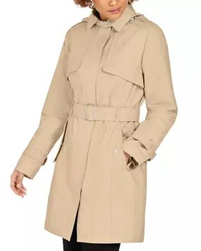 Cole Haan Hooded Belted Trench Coat