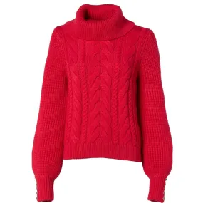 Corded Roll Neck Knit
