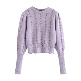 CROPPED KNIT SWEATER