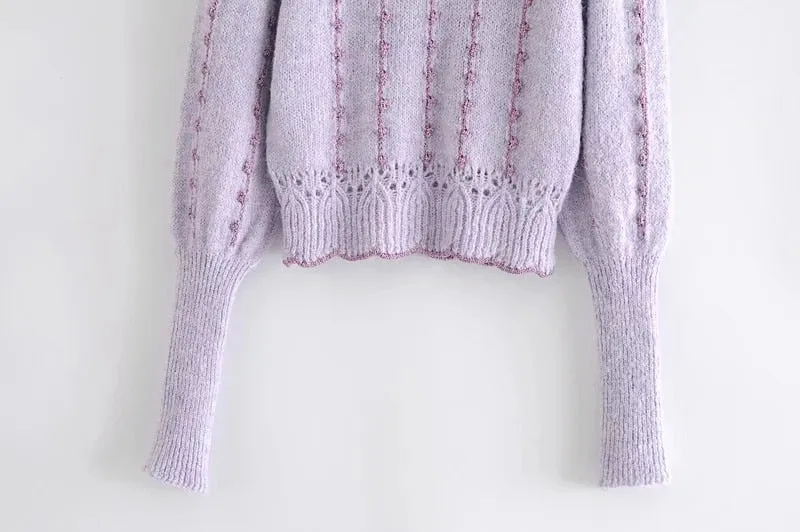 CROPPED KNIT SWEATER