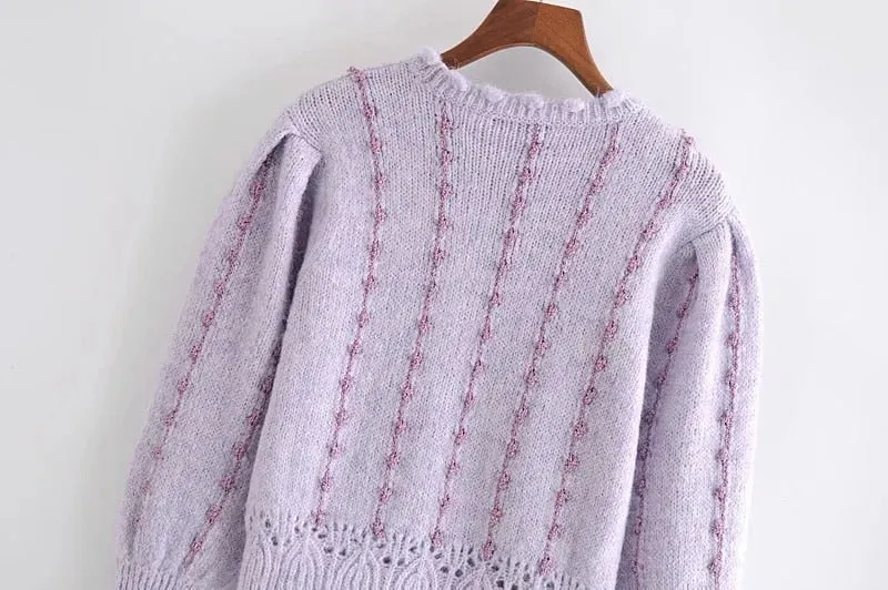 CROPPED KNIT SWEATER
