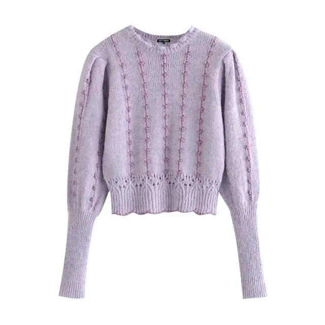 CROPPED KNIT SWEATER