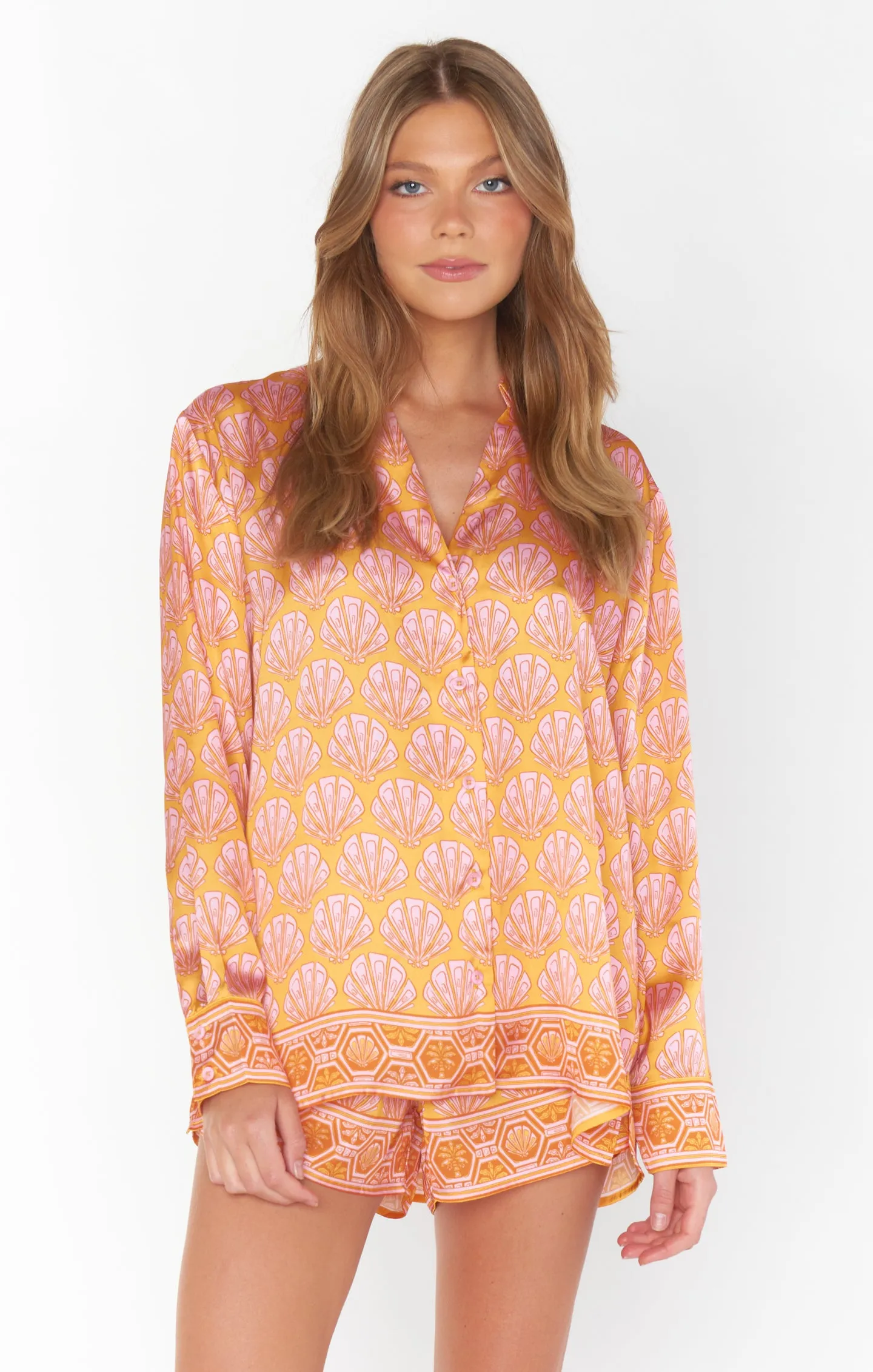 Early Riser PJ Shorts Set | Shells Silky
