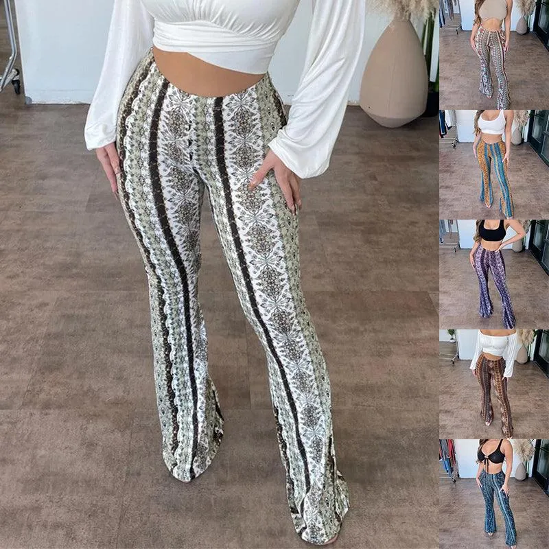 Elastic Tight Slim Sexy Print Trousers