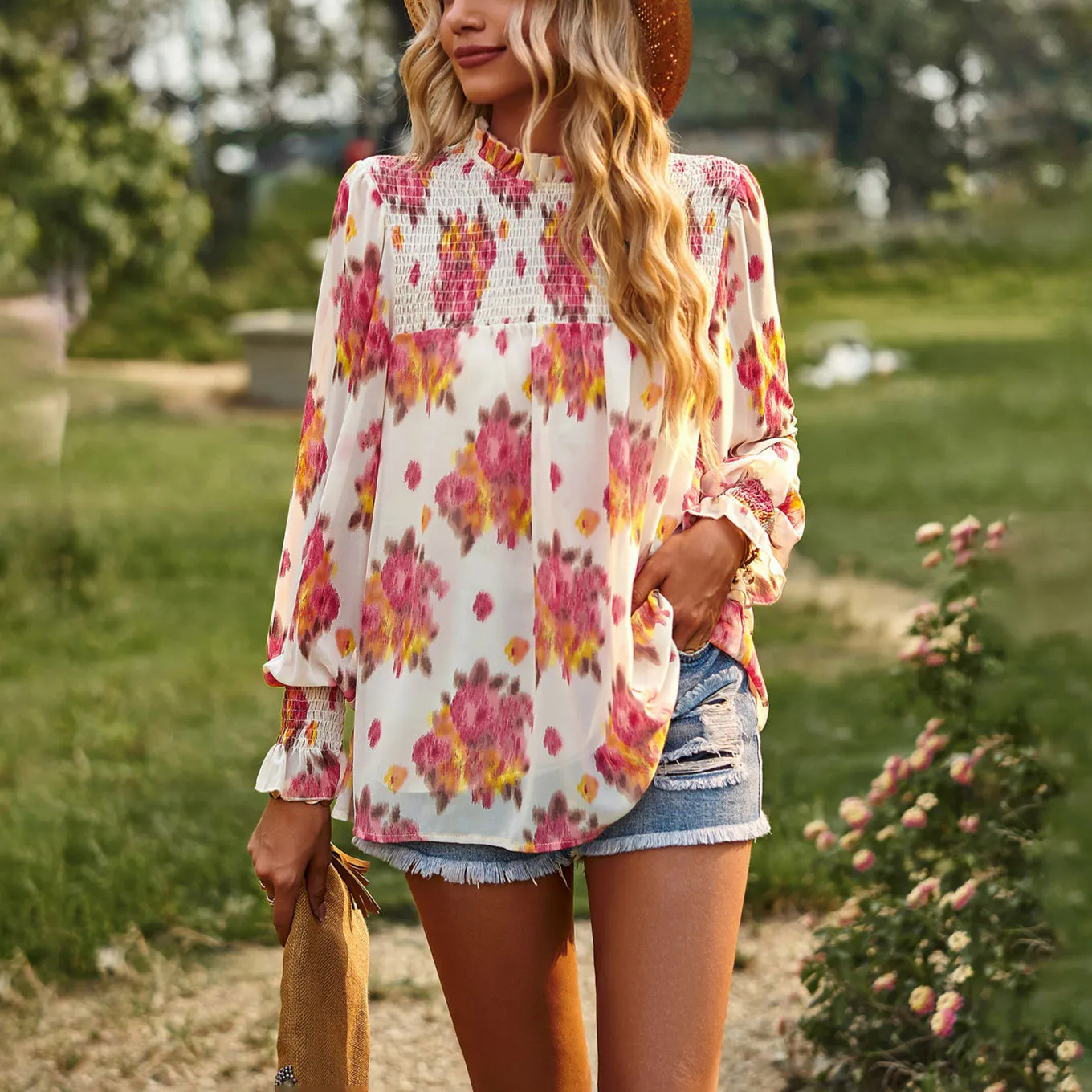 Elegant Double-Layered Casual Shirts Wholesale Womens Tops