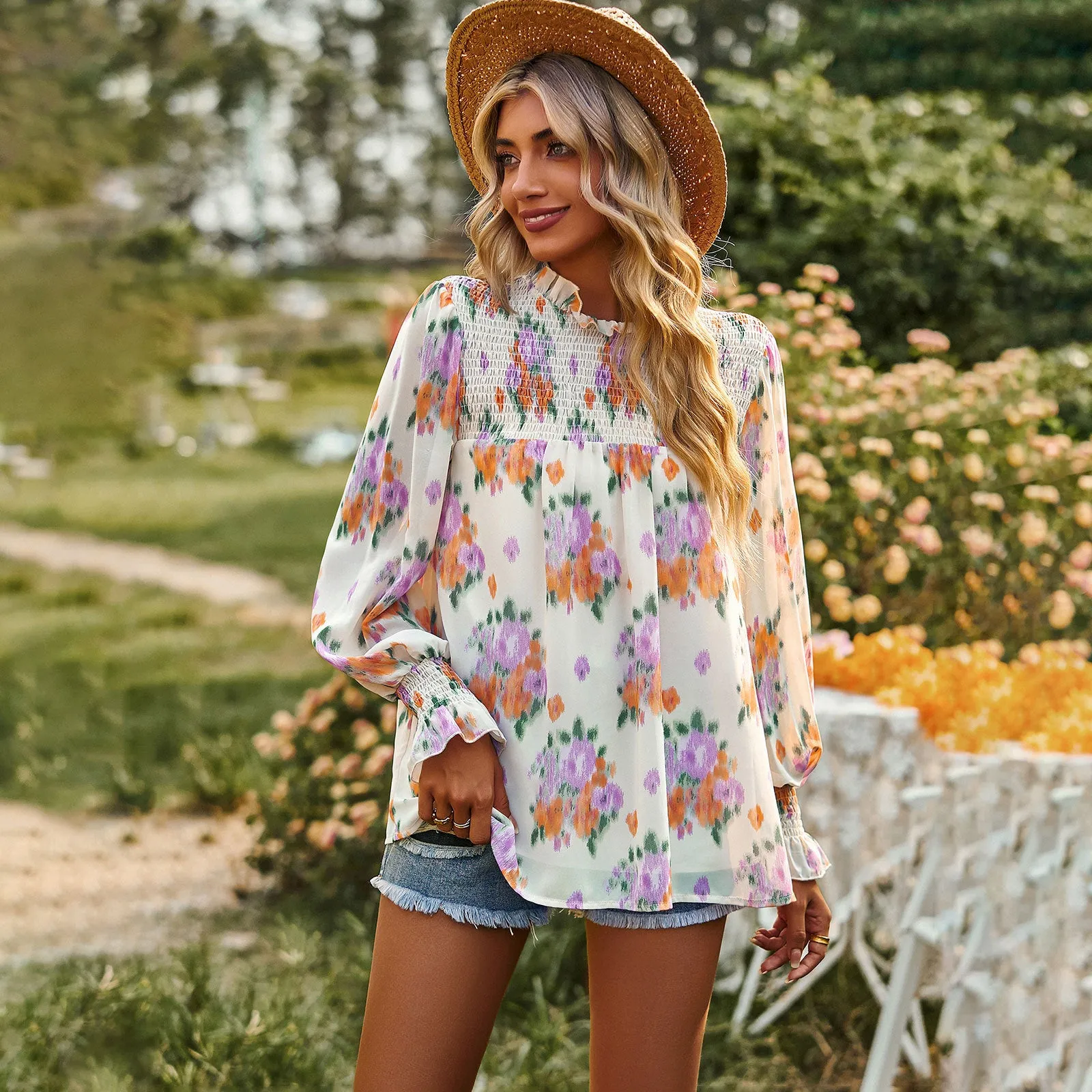Elegant Double-Layered Casual Shirts Wholesale Womens Tops