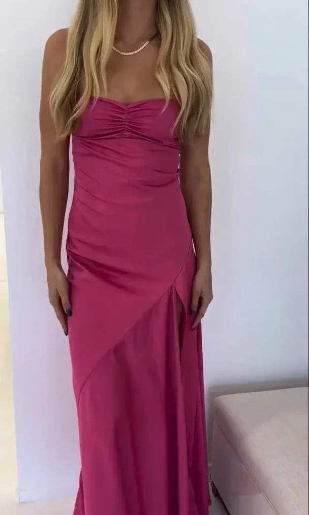 Elegant Formal Dress Gowns Evening Gowns Spaghetti Straps Long Prom Dress Charming Party Dress