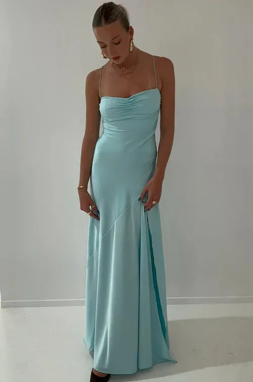 Elegant Formal Dress Gowns Evening Gowns Spaghetti Straps Long Prom Dress Charming Party Dress