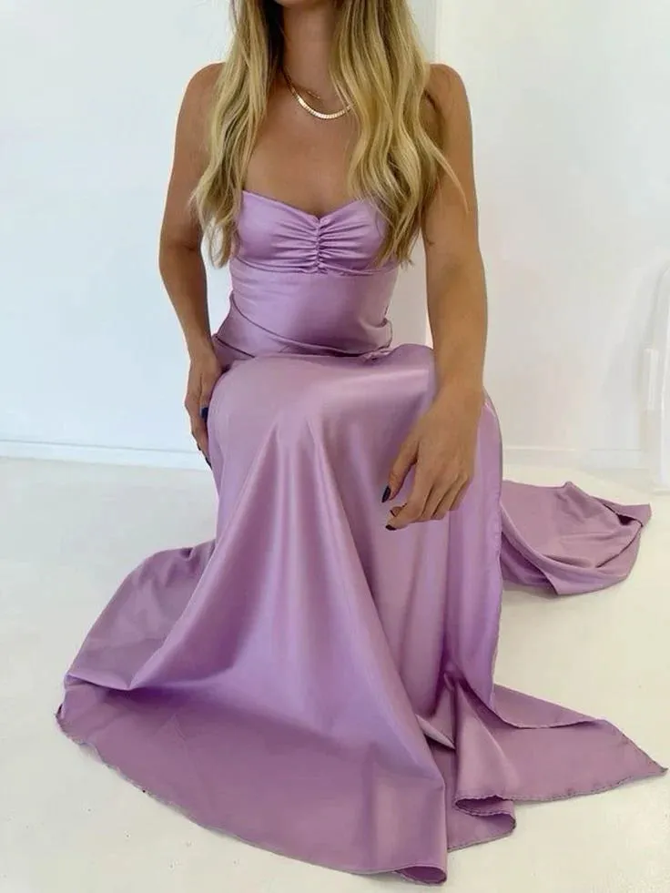 Elegant Formal Dress Gowns Evening Gowns Spaghetti Straps Long Prom Dress Charming Party Dress