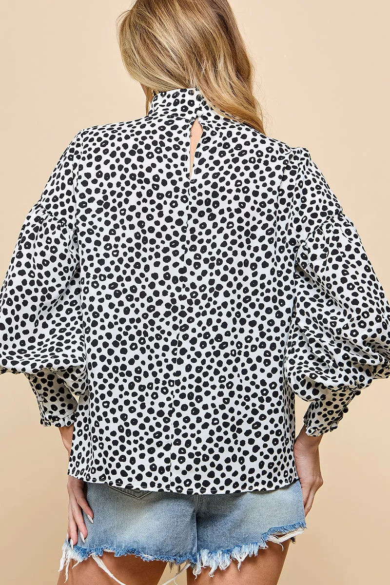 Elegant Long Lantern Sleeve Blouses