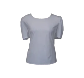 Elegant Round Neck Blouse in White