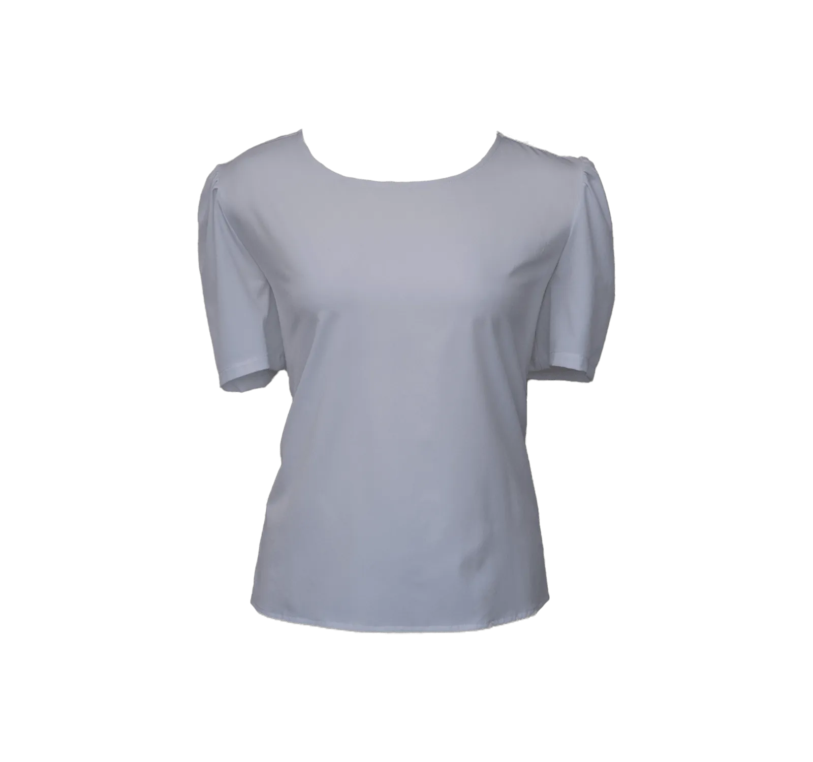 Elegant Round Neck Blouse in White