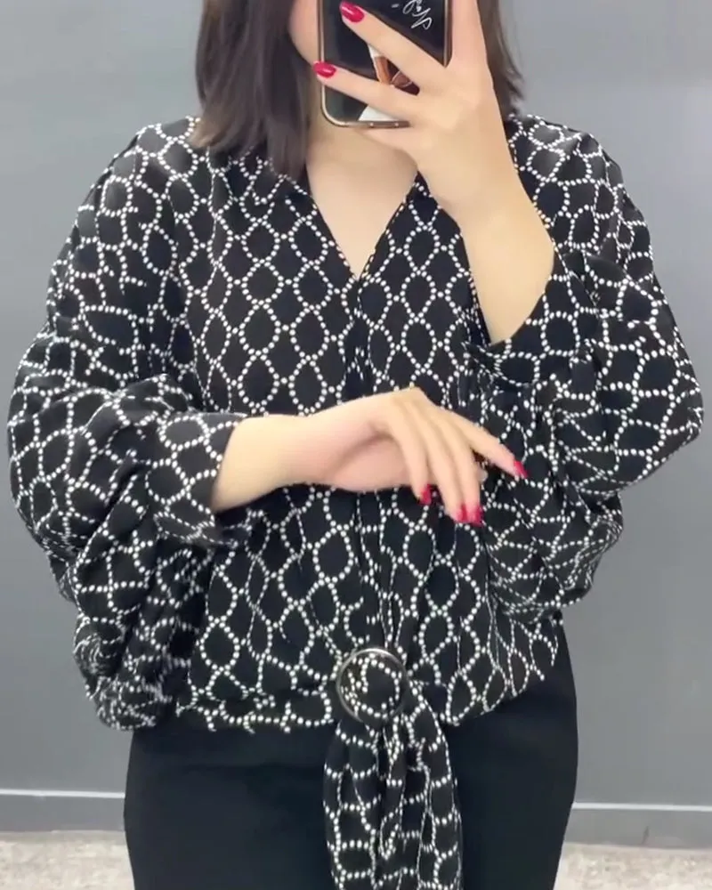 Fashion Loose Elegant Printed Shirt