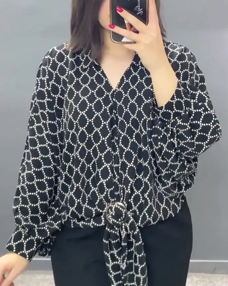 Fashion Loose Elegant Printed Shirt