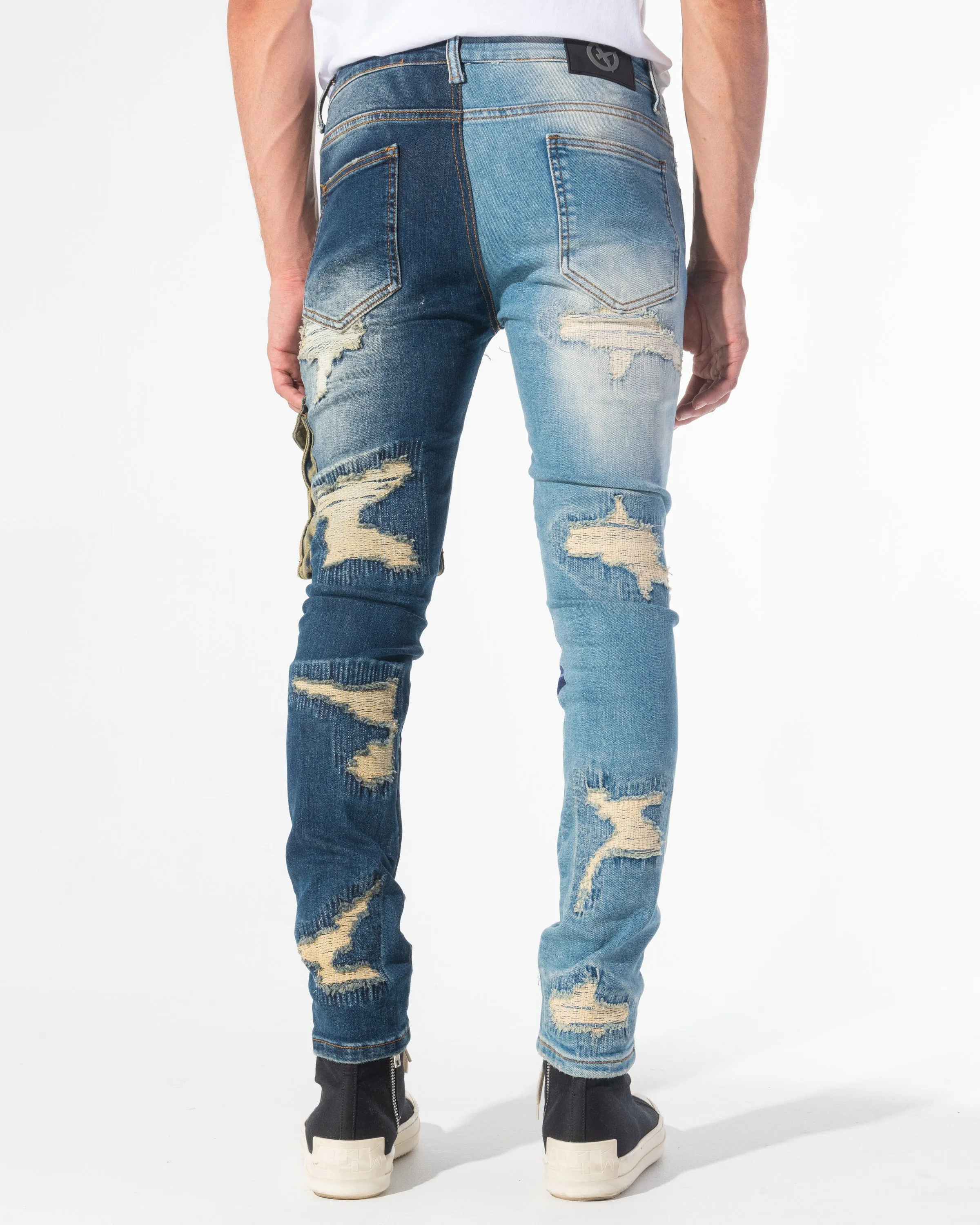 FRAGMENT DENIM (STONE/INDIGO COMBO)