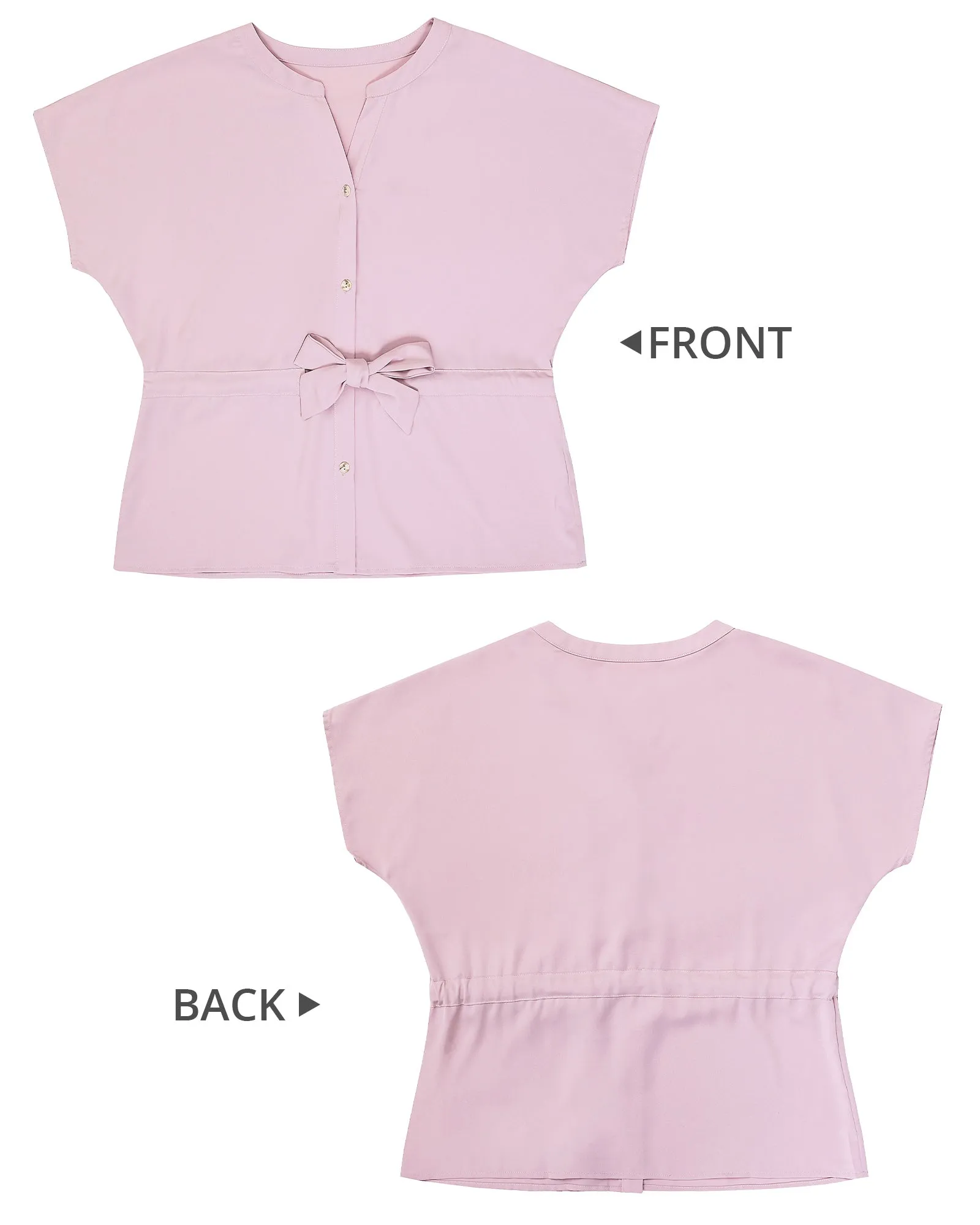 GRAPENT Work Blouses for Women Business Casual Tops Peplum Dressy Elegant Summer Button Down Shirt