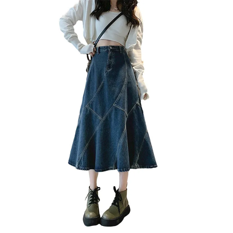 hulianfu Denim On-trend Asymmetric Skirt
