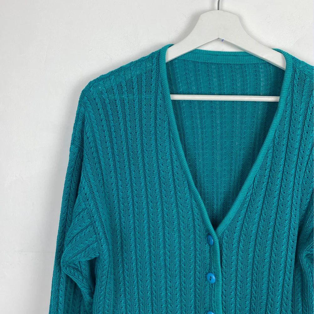 Jade Ribbed Cardigan - SMALL