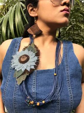 Juliana Denim Necklace & Earrings set