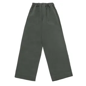 Kappy One Tuck Wide Fatigue Pants Khaki
