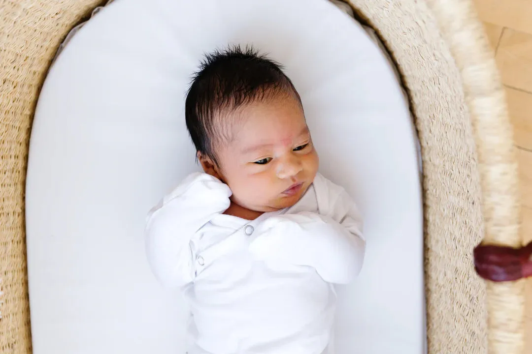 Knotted Gown in Dove by Copper Pearl (Newborn 0-4 months)
