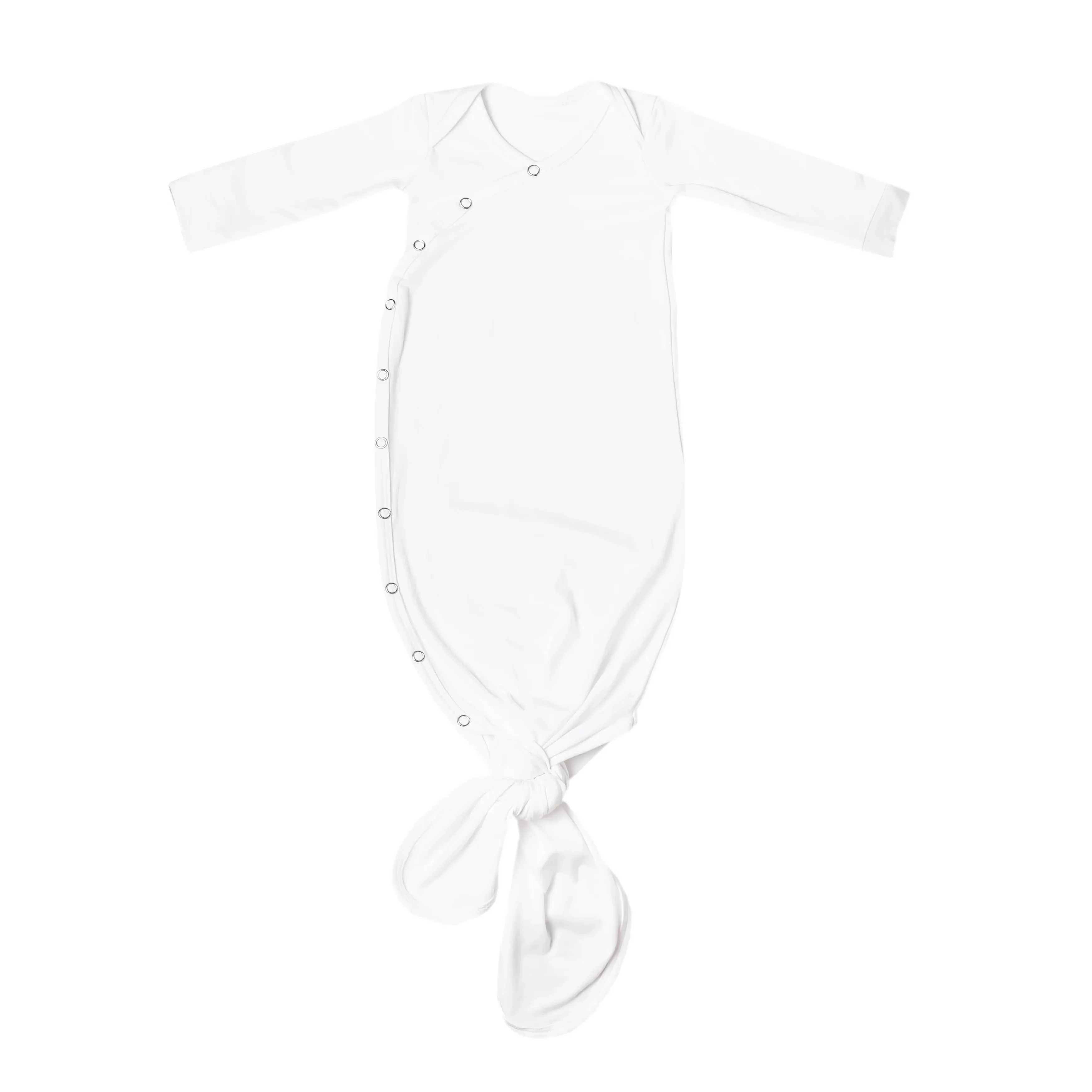 Knotted Gown in Dove by Copper Pearl (Newborn 0-4 months)