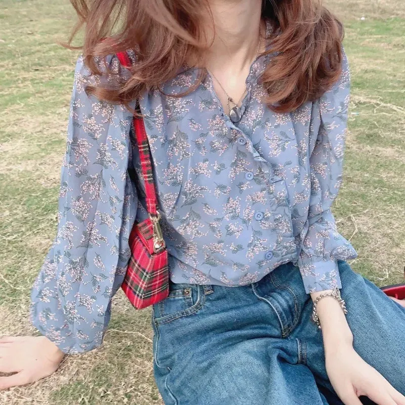 Leopard Lace-up Femme Print Elegant Tops Blouse