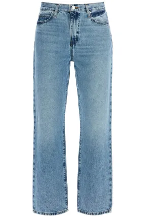 Light Blue High-waisted Straight Ankle Jeans Le Jane