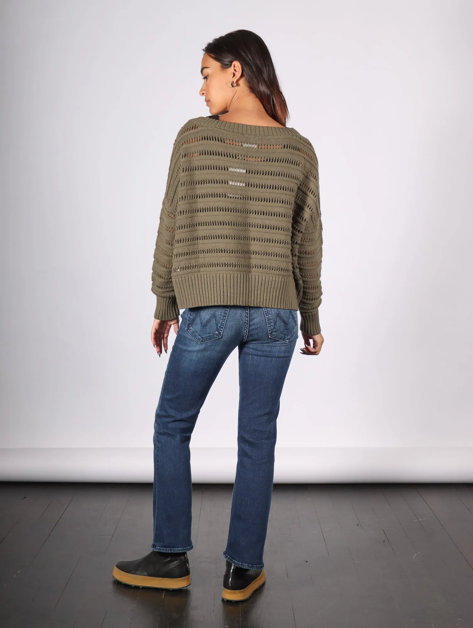 Loomed Boatneck Sweater in Loden by Planet