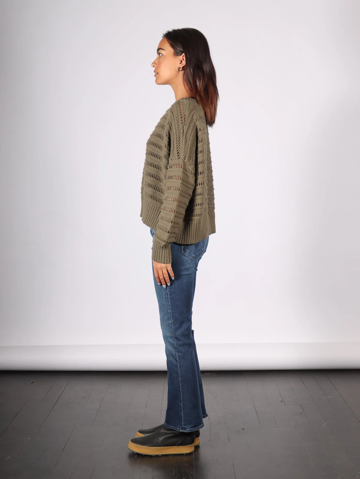 Loomed Boatneck Sweater in Loden by Planet
