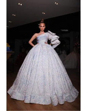 Luxury White Evening Princess Gown