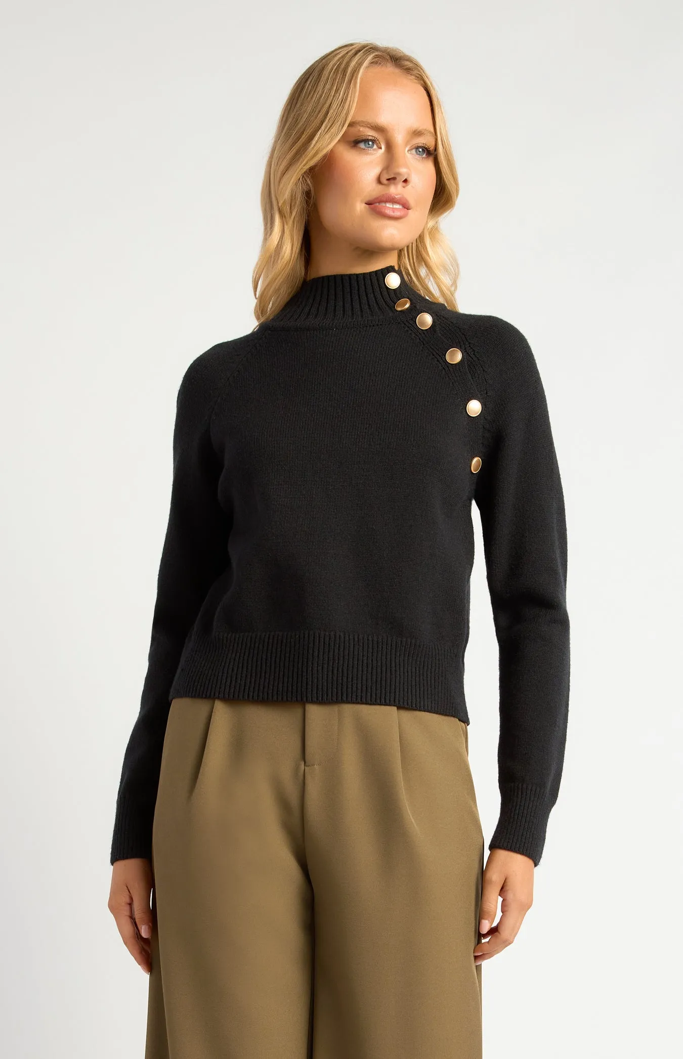 Maxwell Knit Jumper - Black
