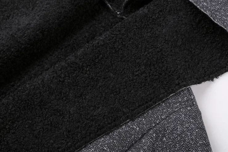 Men's Stylish Autumn Long Coat Of Artificial Wool