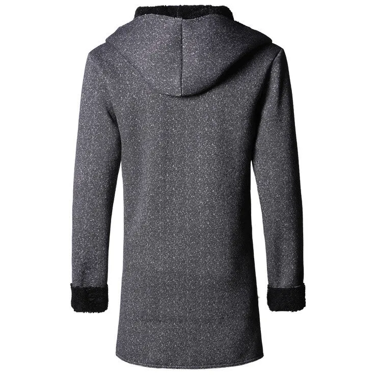 Men's Stylish Autumn Long Coat Of Artificial Wool