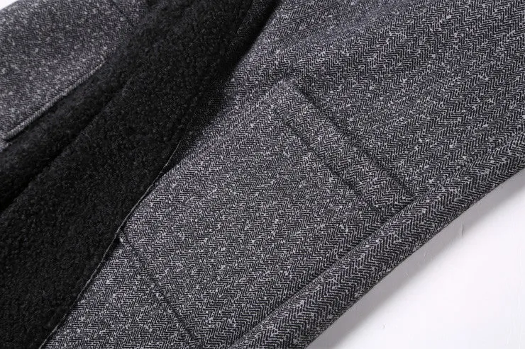 Men's Stylish Autumn Long Coat Of Artificial Wool