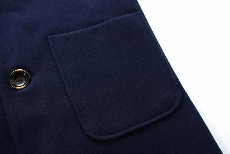 Men's Stylish Turn-Down Collar Warm Autumn / Winter Long Coat