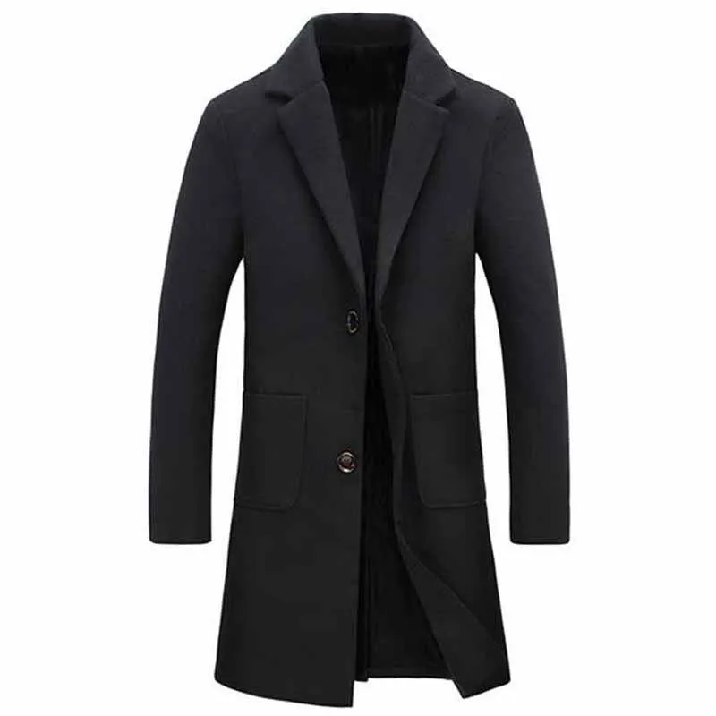 Men's Stylish Turn-Down Collar Warm Autumn / Winter Long Coat