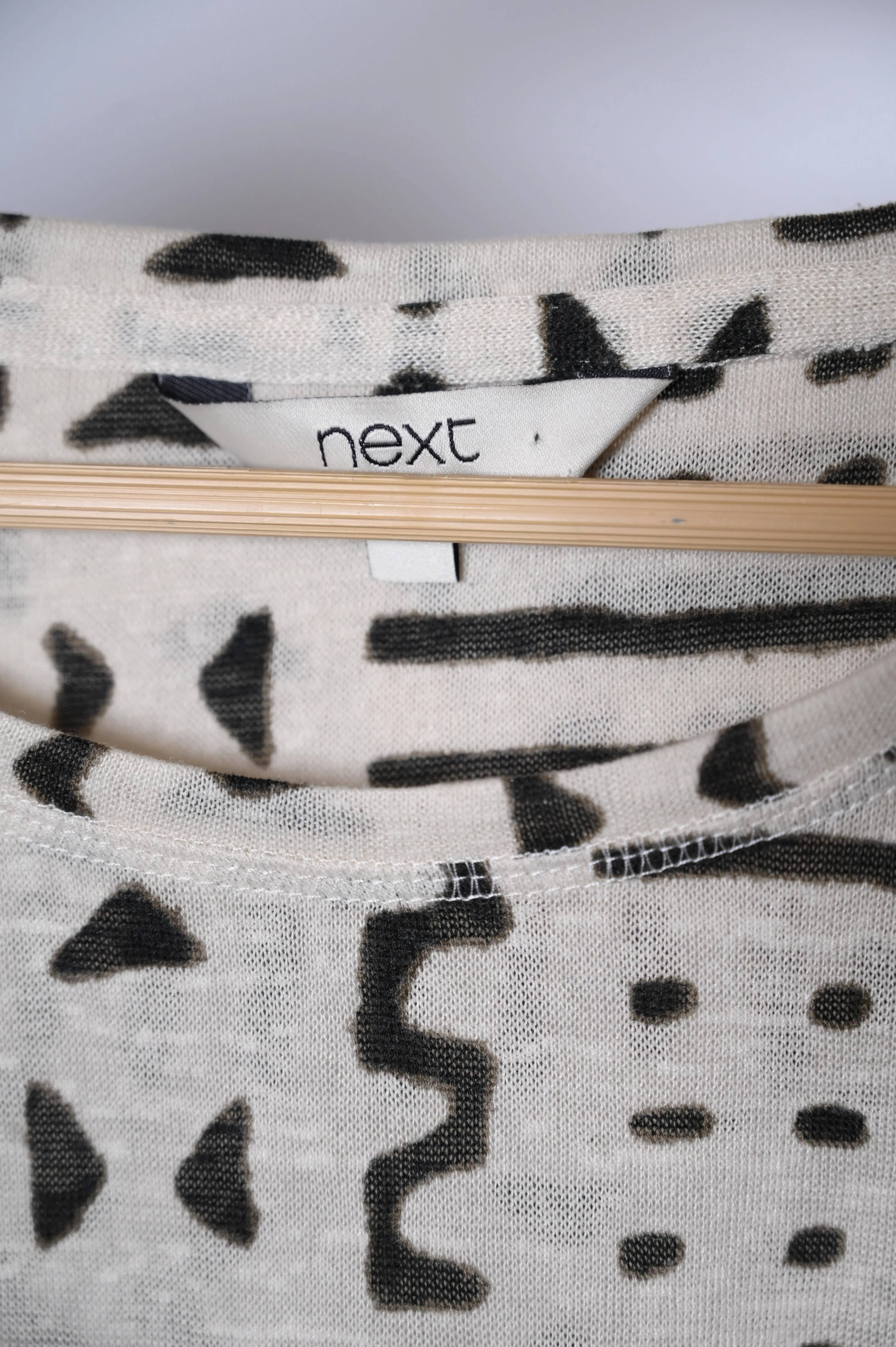 Next Cream and Black Winter Blouse