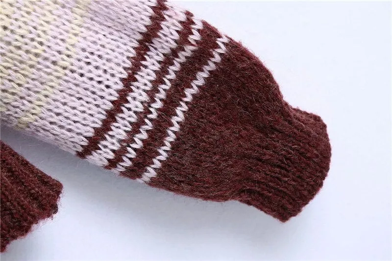 OVERSIZED STRIPED KNITTED SWEATER