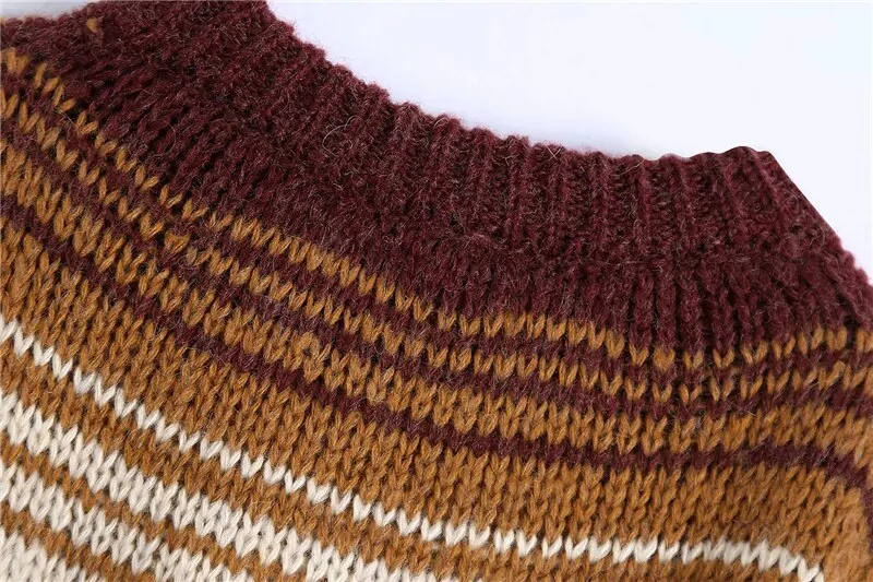OVERSIZED STRIPED KNITTED SWEATER