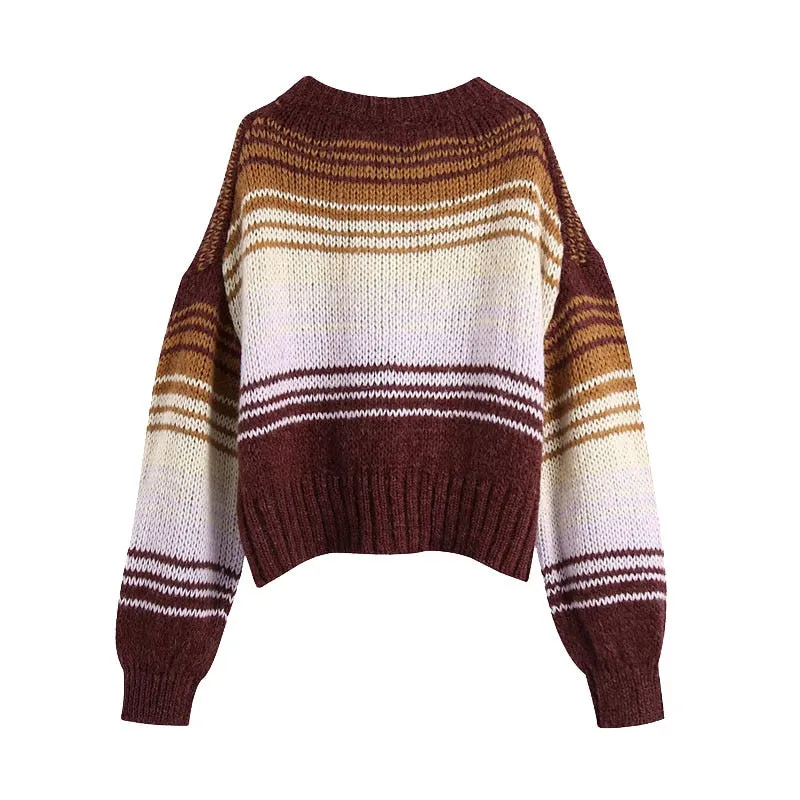 OVERSIZED STRIPED KNITTED SWEATER