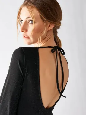 Rinascimento Dress - Low Back In Black Shimmer