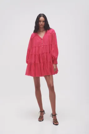 Sally Tiered Plunge Mini Dress