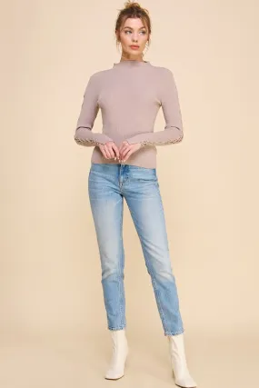 Soft Fitted Lace Up Long Sleeve